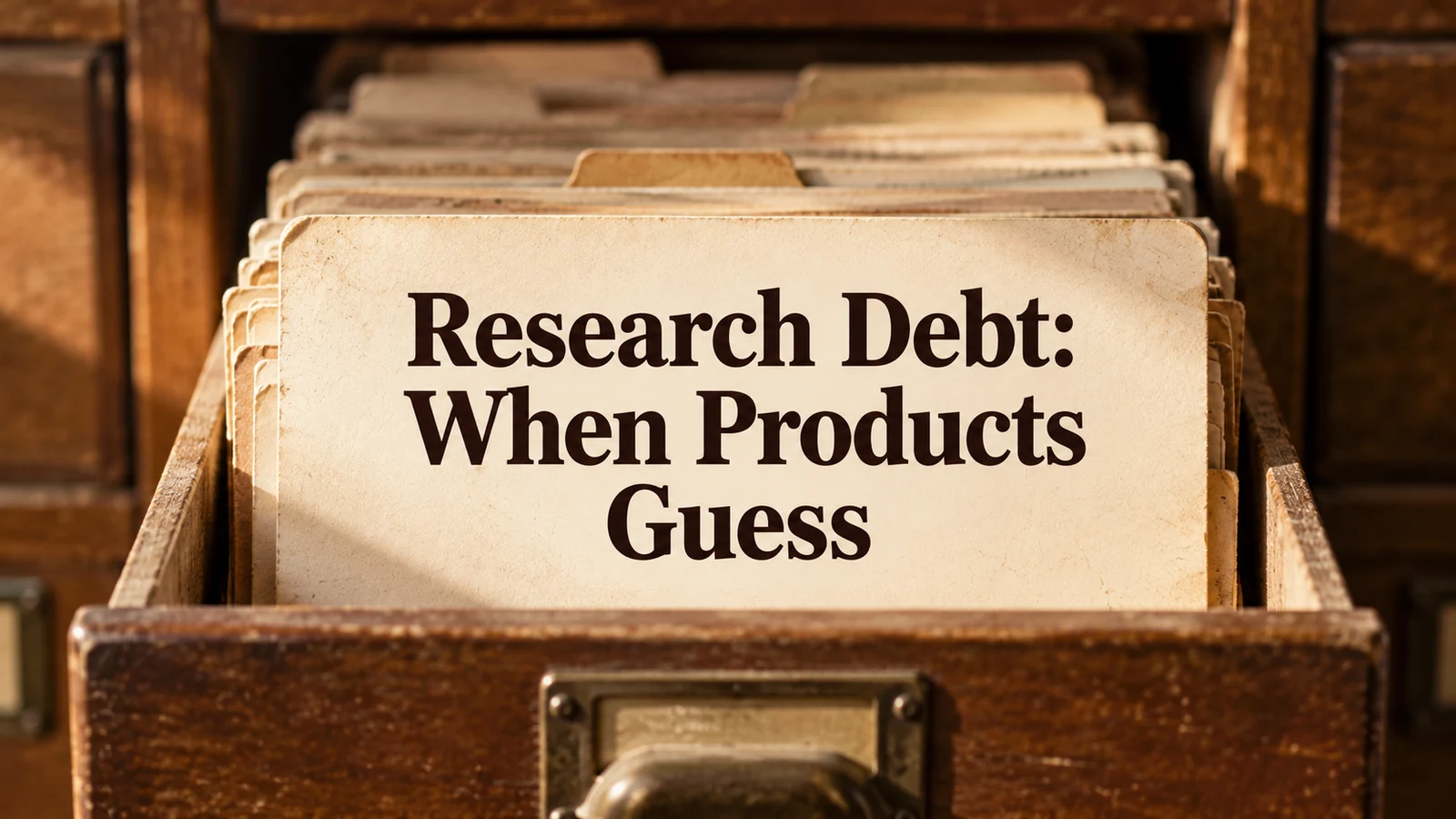 Research Debt: The UX Problem Nobody Sees Until the Product Starts Guessing