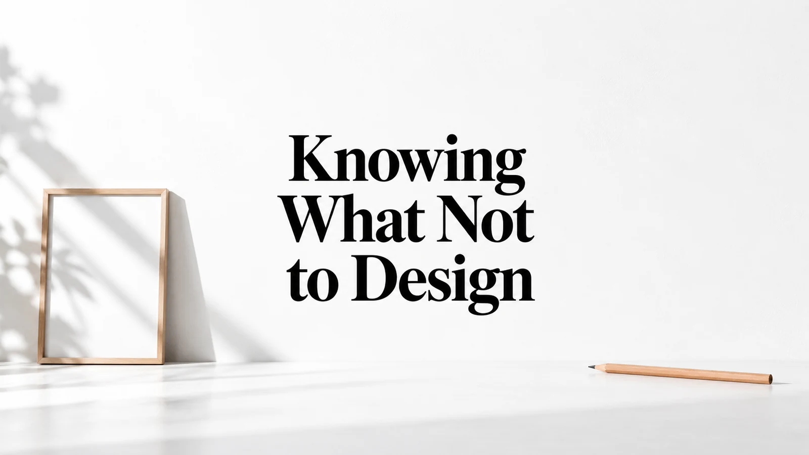 The Senior Product Designer’s New Skill: Knowing What Not to Design